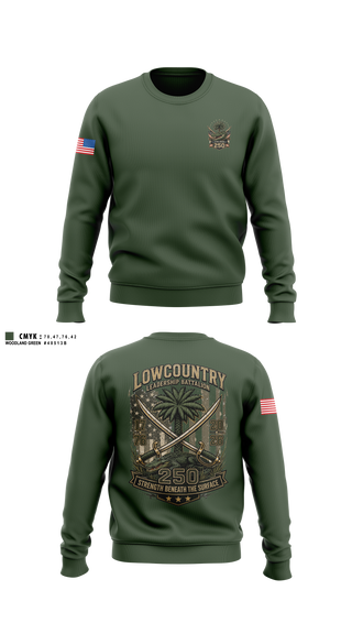 Crew Neck Sweatshirt, Lowcountry Leadership Battalion, Army, Teamtime, Team time, sublimation, custom sports apparel, team uniforms, spirit wear, spiritwear, sports uniforms, custom shirts, team store, custom team store, fundraiser sports, apparel fundraiser