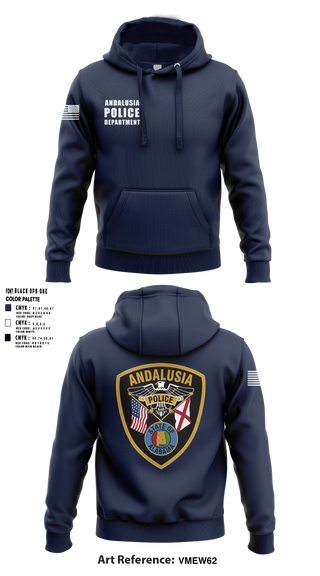 Hoodie, Andalusia Police Department, Police, Teamtime, Team time, sublimation, custom sports apparel, team uniforms, spirit wear, spiritwear, sports uniforms, custom shirts, team store, custom team store, fundraiser sports, apparel fundraiser
