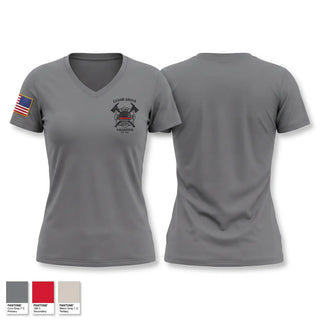 Womens Short Sleeve Vneck Shirt, Cedar Grove Volunteer Fire Dept, Fire Department, Teamtime, Team time, sublimation, custom sports apparel, team uniforms, spirit wear, spiritwear, sports uniforms, custom shirts, team store, custom team store, fundraiser sports, apparel fundraiser