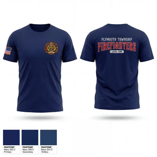 Old School Cotton Feel Shirt, Plymouth Township Firefighters Charities, Fire Department, Teamtime, Team time, sublimation, custom sports apparel, team uniforms, spirit wear, spiritwear, sports uniforms, custom shirts, team store, custom team store, fundraiser sports, apparel fundraiser