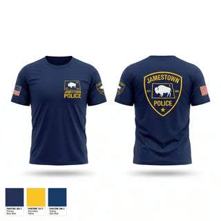 Old School Cotton Feel Shirt, Jamestown Police Department, Police, Teamtime, Team time, sublimation, custom sports apparel, team uniforms, spirit wear, spiritwear, sports uniforms, custom shirts, team store, custom team store, fundraiser sports, apparel fundraiser