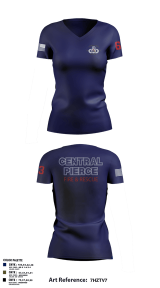 Womens Short Sleeve Vneck Shirt, Central Pierce HazmatCentral Pierce Hazmat, Fire Department, Teamtime, Team time, sublimation, custom sports apparel, team uniforms, spirit wear, spiritwear, sports uniforms, custom shirts, team store, custom team store, fundraiser sports, apparel fundraiser