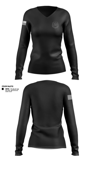Womens Long Sleeve Vneck Shirt, PBA 317, Police, Teamtime, Team time, sublimation, custom sports apparel, team uniforms, spirit wear, spiritwear, sports uniforms, custom shirts, team store, custom team store, fundraiser sports, apparel fundraiser