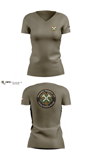 Womens Short Sleeve Vneck Shirt, GR211 Living History Group, , Teamtime, Team time, sublimation, custom sports apparel, team uniforms, spirit wear, spiritwear, sports uniforms, custom shirts, team store, custom team store, fundraiser sports, apparel fundraiser