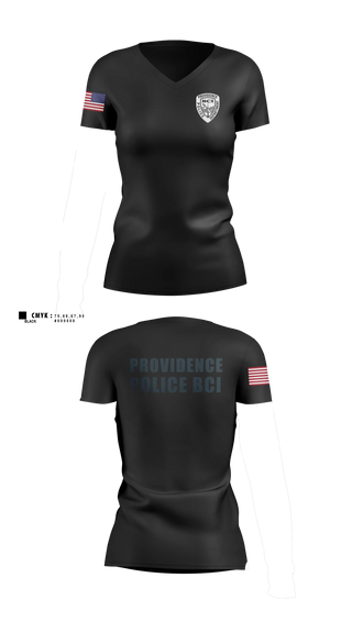 Womens Short Sleeve Vneck Shirt, Providence Police BCI, Police, Teamtime, Team time, sublimation, custom sports apparel, team uniforms, spirit wear, spiritwear, sports uniforms, custom shirts, team store, custom team store, fundraiser sports, apparel fundraiser