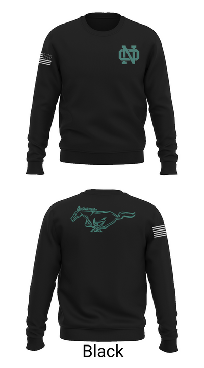 North Oldham Mustangs 77604898 Crew Neck Sweatshirt - 21