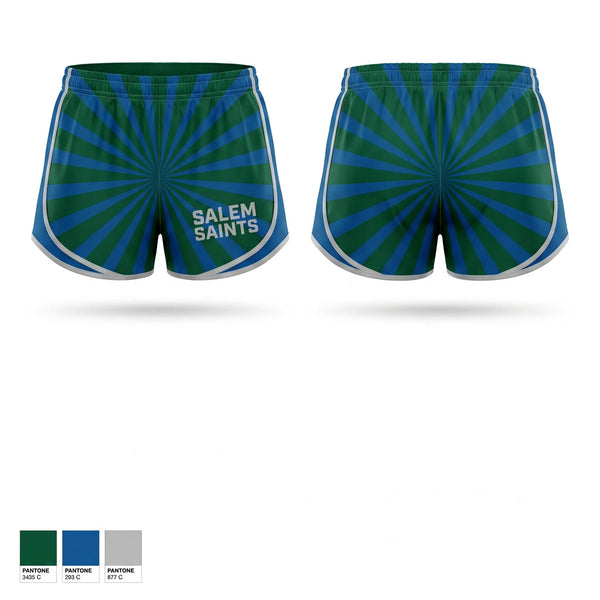 Womens Shorts, Salem Saints, Spirit Store, Teamtime, Team time, sublimation, custom sports apparel, team uniforms, spirit wear, spiritwear, sports uniforms, custom shirts, team store, custom team store, fundraiser sports, apparel fundraiser