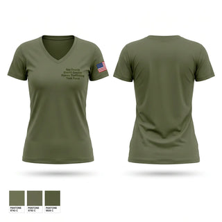 Womens Short Sleeve Vneck Shirt, Ray County Sheriff Counter Human Trafficking Task Force, Police, Teamtime, Team time, sublimation, custom sports apparel, team uniforms, spirit wear, spiritwear, sports uniforms, custom shirts, team store, custom team store, fundraiser sports, apparel fundraiser