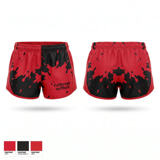 Womens Shorts, Fallbrook softball, Softball, Teamtime, Team time, sublimation, custom sports apparel, team uniforms, spirit wear, spiritwear, sports uniforms, custom shirts, team store, custom team store, fundraiser sports, apparel fundraiser