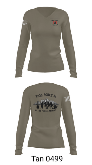 Womens Long Sleeve Vneck Shirt, 1-185th IN BN, , Teamtime, Team time, sublimation, custom sports apparel, team uniforms, spirit wear, spiritwear, sports uniforms, custom shirts, team store, custom team store, fundraiser sports, apparel fundraiser
