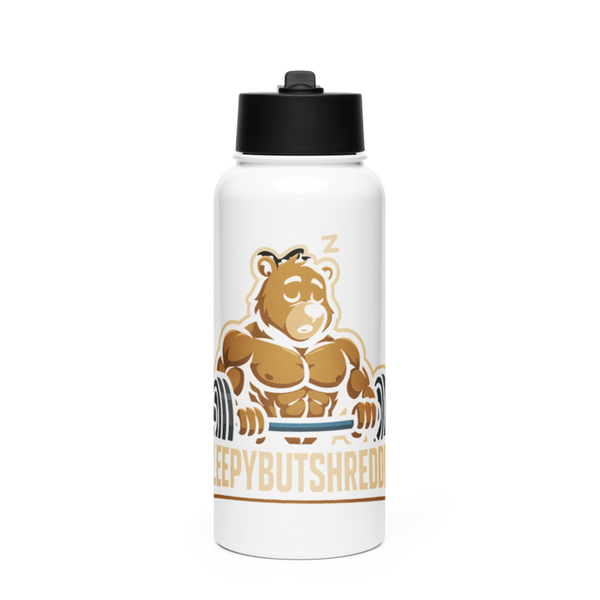 Sleepybutshredded 65471559 Stainless Steel Water Bottle with a Straw Lid