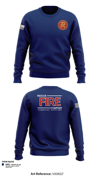 Crew Neck Sweatshirt, Rescue Fire Company, Fire Department, Teamtime, Team time, sublimation, custom sports apparel, team uniforms, spirit wear, spiritwear, sports uniforms, custom shirts, team store, custom team store, fundraiser sports, apparel fundraiser