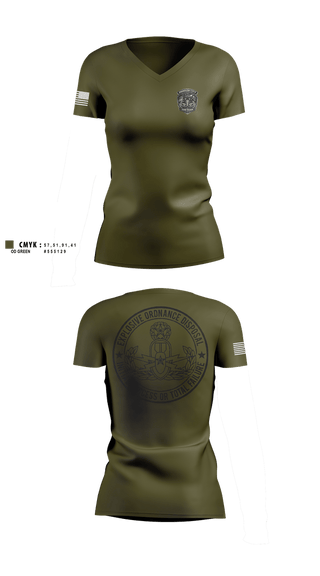 Womens Short Sleeve Vneck Shirt, Johnson City EOD, Police, Teamtime, Team time, sublimation, custom sports apparel, team uniforms, spirit wear, spiritwear, sports uniforms, custom shirts, team store, custom team store, fundraiser sports, apparel fundraiser