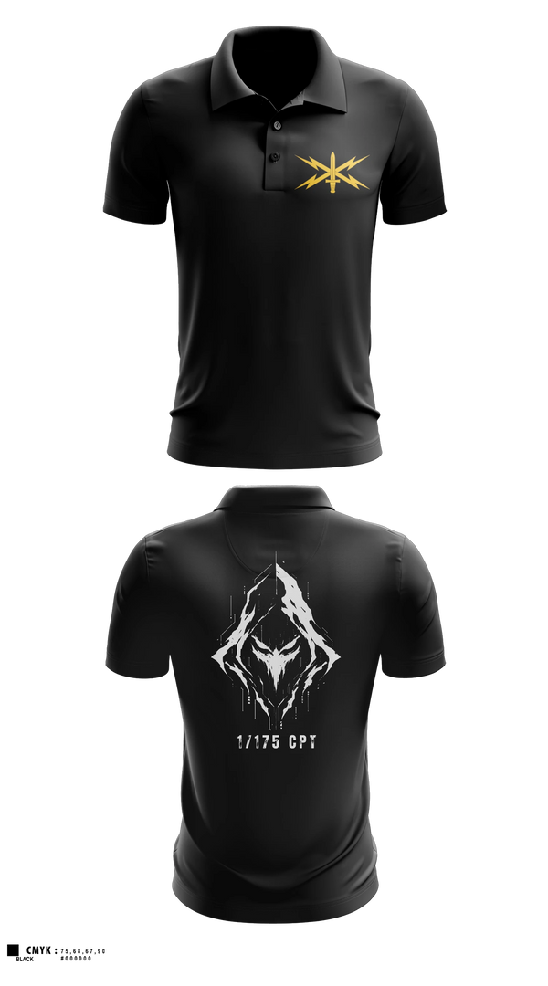 Short Sleeve Performance Polo, 175 CPT, National Guard, Teamtime, Team time, sublimation, custom sports apparel, team uniforms, spirit wear, spiritwear, sports uniforms, custom shirts, team store, custom team store, fundraiser sports, apparel fundraiser