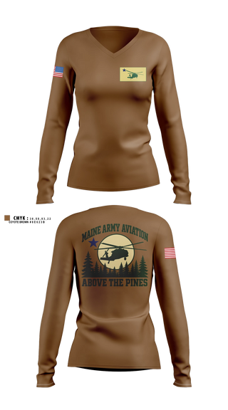 Womens Long Sleeve Vneck Shirt, Moxie Medevac G Co 3/126th, National Guard, Teamtime, Team time, sublimation, custom sports apparel, team uniforms, spirit wear, spiritwear, sports uniforms, custom shirts, team store, custom team store, fundraiser sports, apparel fundraiser