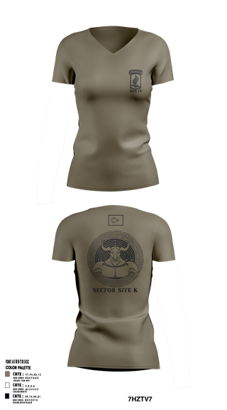 Womens Short Sleeve Vneck Shirt, 173RD SECFOR OAS IX, Army, Teamtime, Team time, sublimation, custom sports apparel, team uniforms, spirit wear, spiritwear, sports uniforms, custom shirts, team store, custom team store, fundraiser sports, apparel fundraiser
