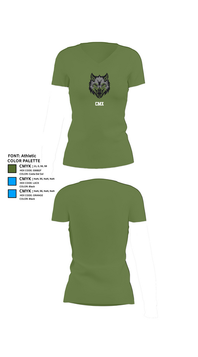 CMX 42179548 Women's Short Sleeve V-neck Shirt - 44