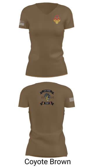 Womens Short Sleeve Vneck Shirt, 130th FAB Target Acquisition Platoon, , Teamtime, Team time, sublimation, custom sports apparel, team uniforms, spirit wear, spiritwear, sports uniforms, custom shirts, team store, custom team store, fundraiser sports, apparel fundraiser