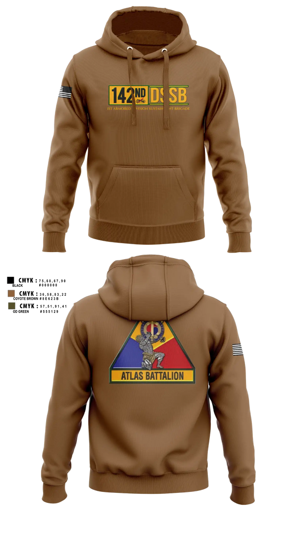 Hoodie, 142d DSSB, Army, Teamtime, Team time, sublimation, custom sports apparel, team uniforms, spirit wear, spiritwear, sports uniforms, custom shirts, team store, custom team store, fundraiser sports, apparel fundraiser