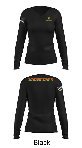 Womens Long Sleeve Vneck Shirt, HURRICANES, Softball, Teamtime, Team time, sublimation, custom sports apparel, team uniforms, spirit wear, spiritwear, sports uniforms, custom shirts, team store, custom team store, fundraiser sports, apparel fundraiser