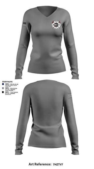 Womens Long Sleeve Vneck Shirt, team name, Fire Department, Teamtime, Team time, sublimation, custom sports apparel, team uniforms, spirit wear, spiritwear, sports uniforms, custom shirts, team store, custom team store, fundraiser sports, apparel fundraiser