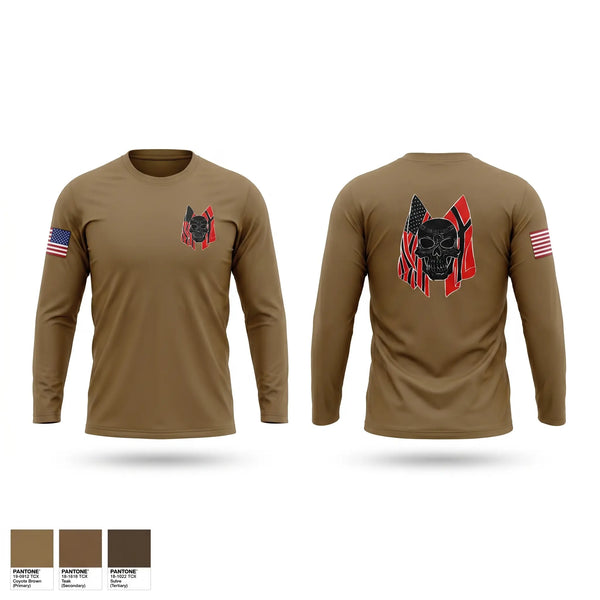 Long Sleeve Performance Shirt, Forged Gold Battalion, Army, Teamtime, Team time, sublimation, custom sports apparel, team uniforms, spirit wear, spiritwear, sports uniforms, custom shirts, team store, custom team store, fundraiser sports, apparel fundraiser