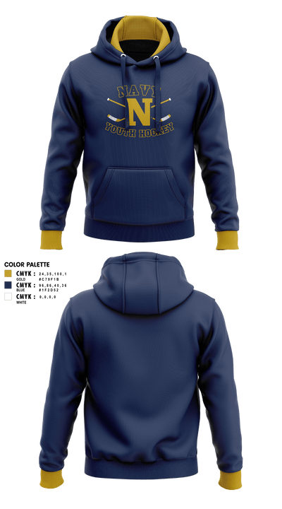Navy Youth Hockey 90157811 Hoodie - 2