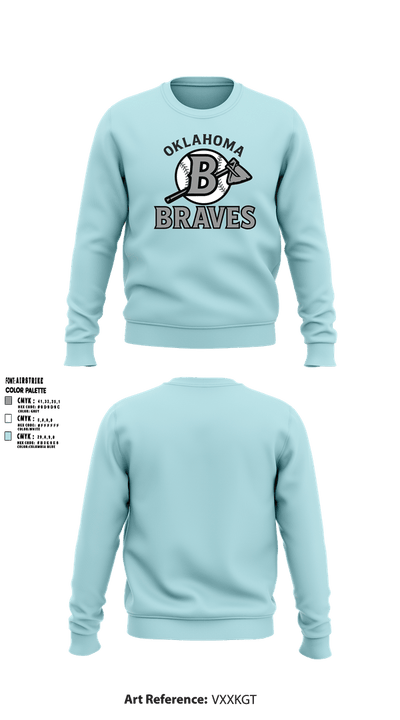Oklahoma Braves 79825689 Crew Neck Sweatshirt - 2
