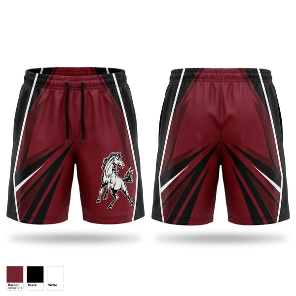 Athletic Shorts With Pockets, Mustangs, Women's Basketball, Teamtime, Team time, sublimation, custom sports apparel, team uniforms, spirit wear, spiritwear, sports uniforms, custom shirts, team store, custom team store, fundraiser sports, apparel fundraiser