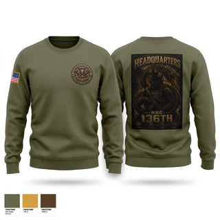 Crew Neck Sweatshirt, HHC 136th ESB, National Guard, Teamtime, Team time, sublimation, custom sports apparel, team uniforms, spirit wear, spiritwear, sports uniforms, custom shirts, team store, custom team store, fundraiser sports, apparel fundraiser