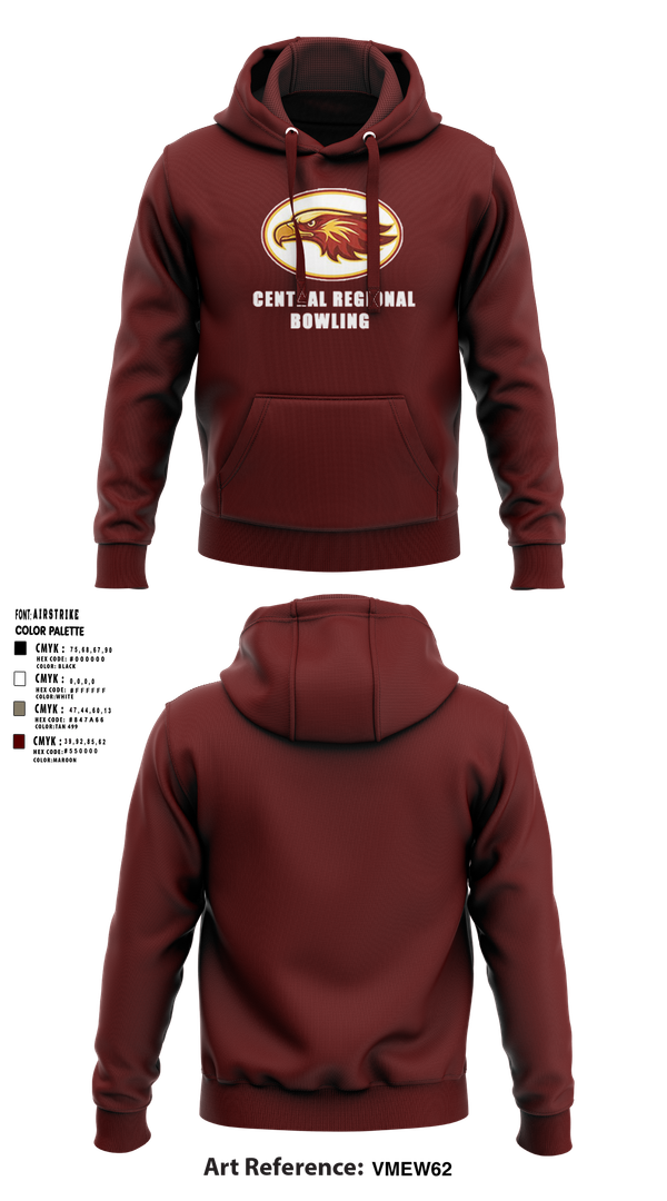 Hoodie, Central Regional High School Bowling, Bowling, Teamtime, Team time, sublimation, custom sports apparel, team uniforms, spirit wear, spiritwear, sports uniforms, custom shirts, team store, custom team store, fundraiser sports, apparel fundraiser