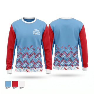 Crew Neck Sweatshirt, Ridge Beverly Celtics, Baseball, Teamtime, Team time, sublimation, custom sports apparel, team uniforms, spirit wear, spiritwear, sports uniforms, custom shirts, team store, custom team store, fundraiser sports, apparel fundraiser