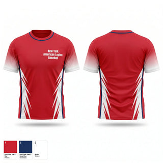Short Sleeve Performance Shirt, New York American Legion Baseball, Baseball, Teamtime, Team time, sublimation, custom sports apparel, team uniforms, spirit wear, spiritwear, sports uniforms, custom shirts, team store, custom team store, fundraiser sports, apparel fundraiser