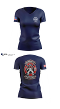 Sherman County Fire District 1 Women's Short Sleeve V-neck Shirt - 5