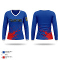 atlas test store Women's Long Sleeve V-neck Shirt - 1