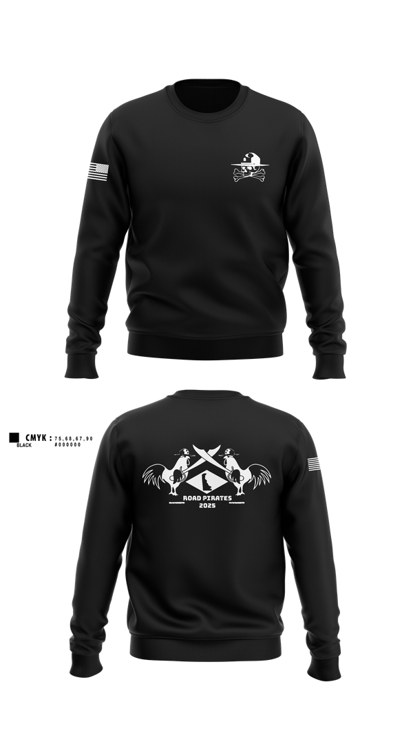 Crew Neck Sweatshirt, Road Pirates, , Teamtime, Team time, sublimation, custom sports apparel, team uniforms, spirit wear, spiritwear, sports uniforms, custom shirts, team store, custom team store, fundraiser sports, apparel fundraiser