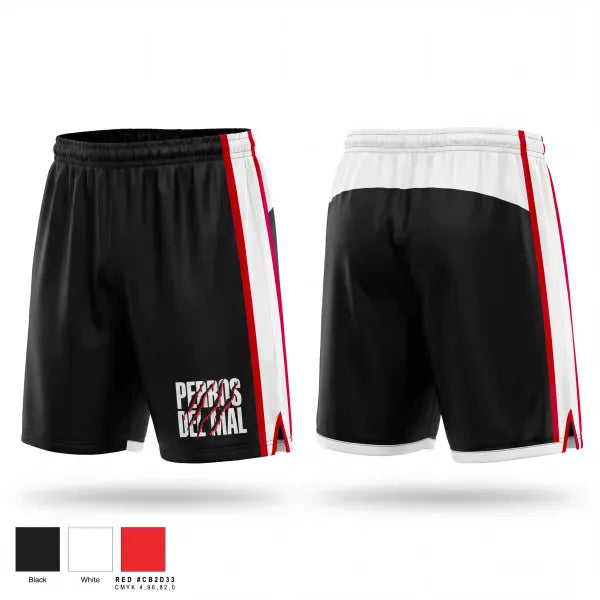 Mens Soccer Shorts, Perros del Mal, Men's Soccer, Teamtime, Team time, sublimation, custom sports apparel, team uniforms, spirit wear, spiritwear, sports uniforms, custom shirts, team store, custom team store, fundraiser sports, apparel fundraiser