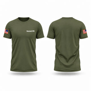 Old School Cotton Feel Shirt, Sunset PD, Police, Teamtime, Team time, sublimation, custom sports apparel, team uniforms, spirit wear, spiritwear, sports uniforms, custom shirts, team store, custom team store, fundraiser sports, apparel fundraiser