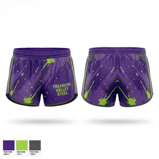Womens Shorts, Treasure valley steel, Baseball, Teamtime, Team time, sublimation, custom sports apparel, team uniforms, spirit wear, spiritwear, sports uniforms, custom shirts, team store, custom team store, fundraiser sports, apparel fundraiser