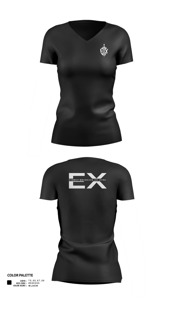 Womens Short Sleeve Vneck Shirt, Exodus, , Teamtime, Team time, sublimation, custom sports apparel, team uniforms, spirit wear, spiritwear, sports uniforms, custom shirts, team store, custom team store, fundraiser sports, apparel fundraiser