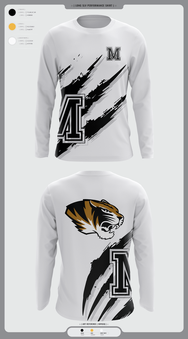 Long Sleeve Performance Shirt, Marceline Tigers, , Teamtime, Team time, sublimation, custom sports apparel, team uniforms, spirit wear, spiritwear, sports uniforms, custom shirts, team store, custom team store, fundraiser sports, apparel fundraiser