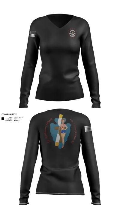 B Co. 1/114th S&S Women's Long Sleeve V-neck Shirt - 120