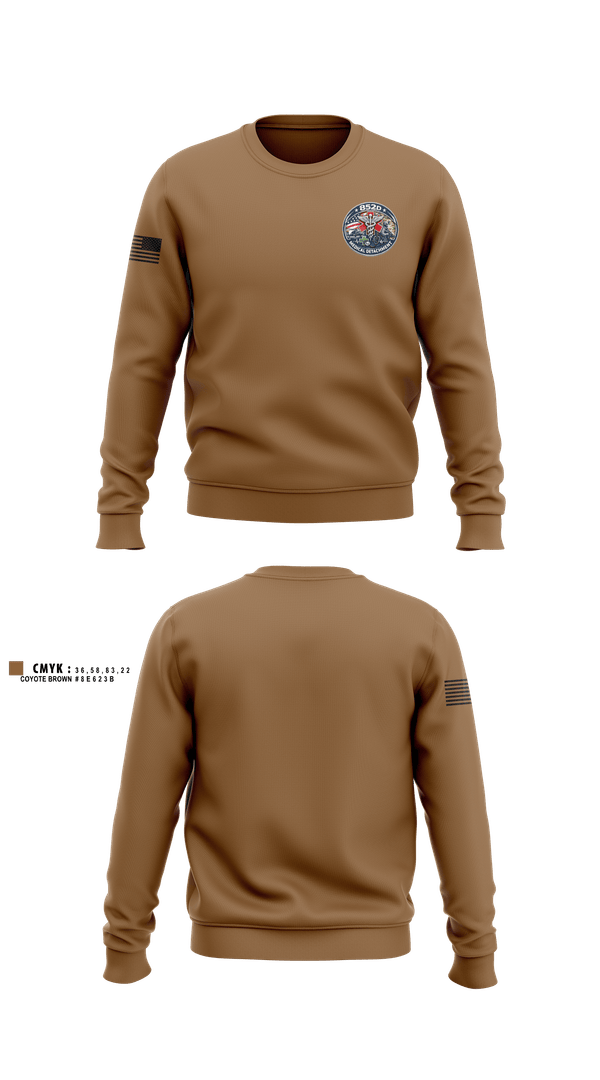 Crew Neck Sweatshirt, 852D Medical Detachment, Army, Teamtime, Team time, sublimation, custom sports apparel, team uniforms, spirit wear, spiritwear, sports uniforms, custom shirts, team store, custom team store, fundraiser sports, apparel fundraiser