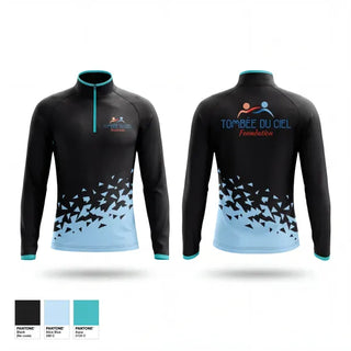 Quarter Zip Jacket, TOMBÉE DU CIEL, Baseball, Teamtime, Team time, sublimation, custom sports apparel, team uniforms, spirit wear, spiritwear, sports uniforms, custom shirts, team store, custom team store, fundraiser sports, apparel fundraiser