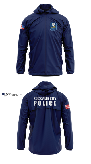 Windbreaker, Rockville City Police, Police, Teamtime, Team time, sublimation, custom sports apparel, team uniforms, spirit wear, spiritwear, sports uniforms, custom shirts, team store, custom team store, fundraiser sports, apparel fundraiser