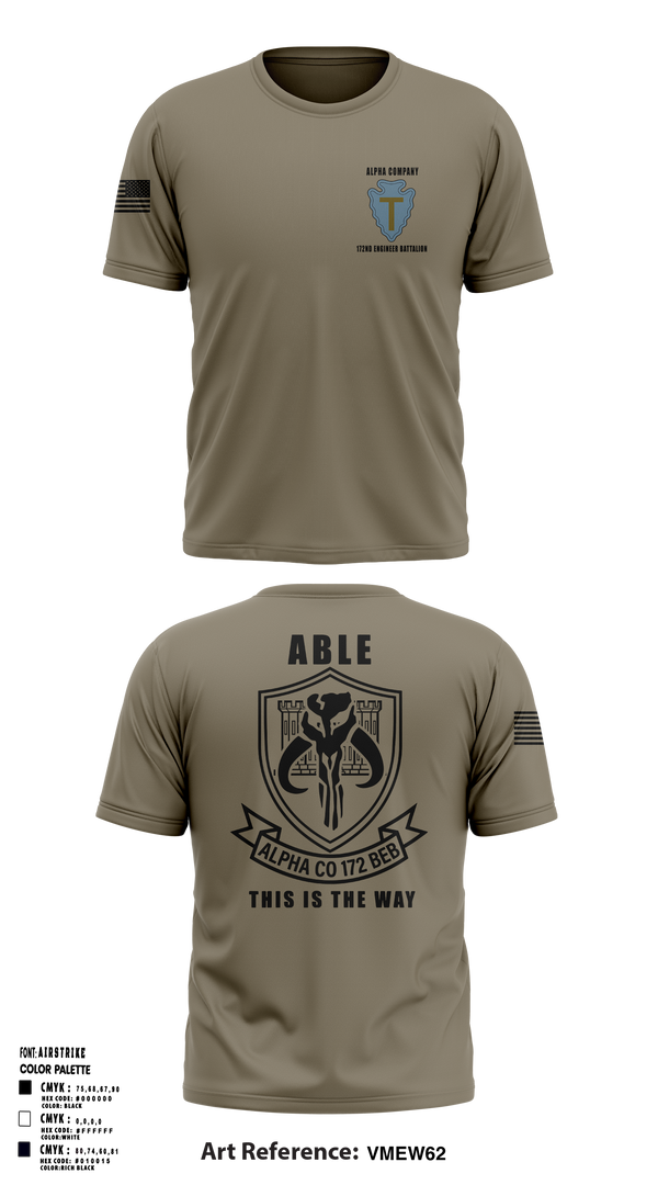 Short Sleeve Performance Shirt, A Co 172 BEB, National Guard, Teamtime, Team time, sublimation, custom sports apparel, team uniforms, spirit wear, spiritwear, sports uniforms, custom shirts, team store, custom team store, fundraiser sports, apparel fundraiser
