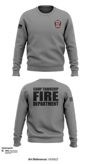 Crew Neck Sweatshirt, Camp Township Fire Department, Fire Department, Teamtime, Team time, sublimation, custom sports apparel, team uniforms, spirit wear, spiritwear, sports uniforms, custom shirts, team store, custom team store, fundraiser sports, apparel fundraiser