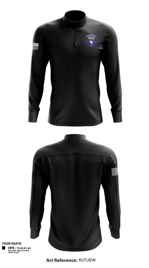 Quarter Zip Jacket, Shorewood Hills Police, Police, Teamtime, Team time, sublimation, custom sports apparel, team uniforms, spirit wear, spiritwear, sports uniforms, custom shirts, team store, custom team store, fundraiser sports, apparel fundraiser