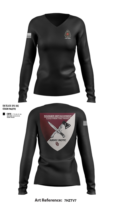FY 25-26 OU RC Women's Long Sleeve V-neck Shirt - 100