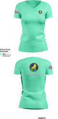 APE Polish & Service 44310358 Women's Short Sleeve V-neck Shirt - 23